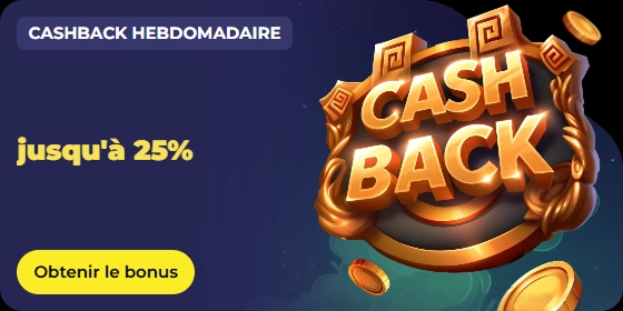NyxBets Casino weekly cashback bonus up to 25%
