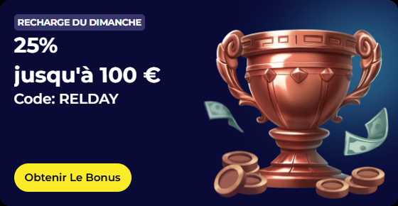 NyxBets Casino 25% reload bonus up to €100 with code RELDAY